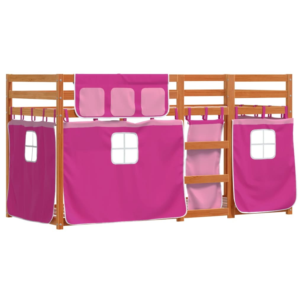 Bunk Bed without Mattress Pink 80x200 cm Solid Wood Pine