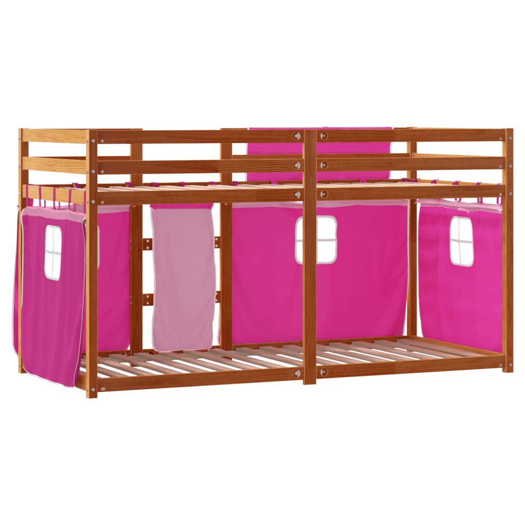 Bunk Bed without Mattress Pink 80x200 cm Solid Wood Pine