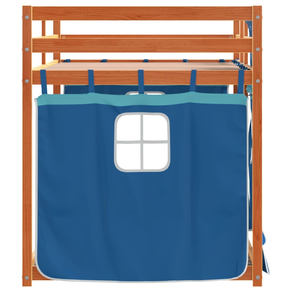 Bunk Bed without Mattress Blue 75x190 cm Small Single Solid Wood Pine