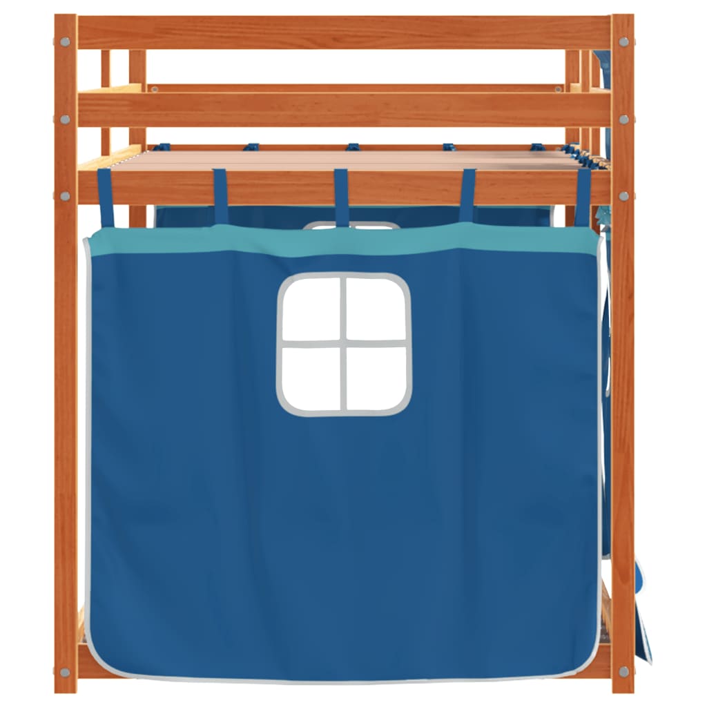 Bunk Bed without Mattress Blue 90x190 cm Single Solid Wood Pine