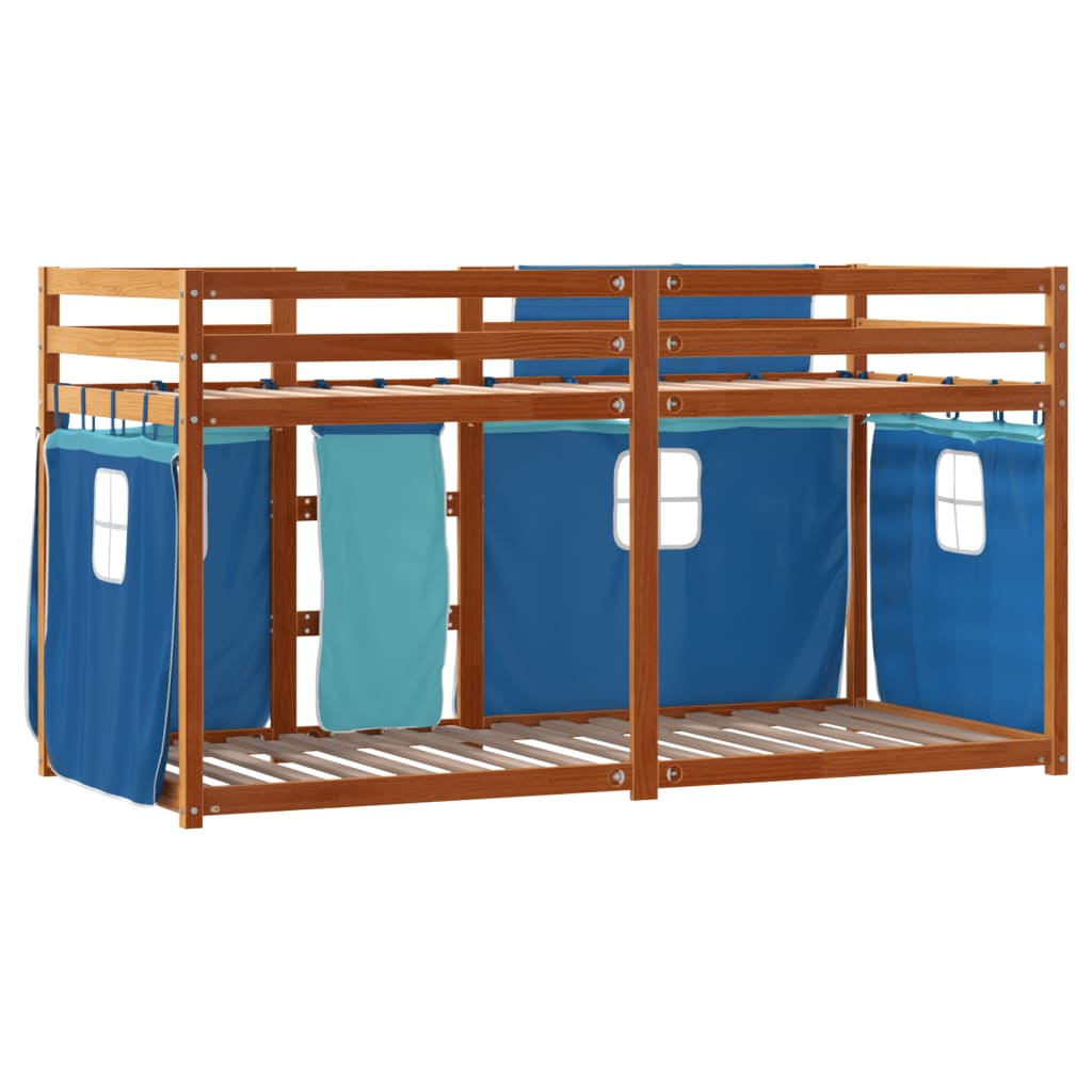 Bunk Bed without Mattress Blue 90x190 cm Single Solid Wood Pine