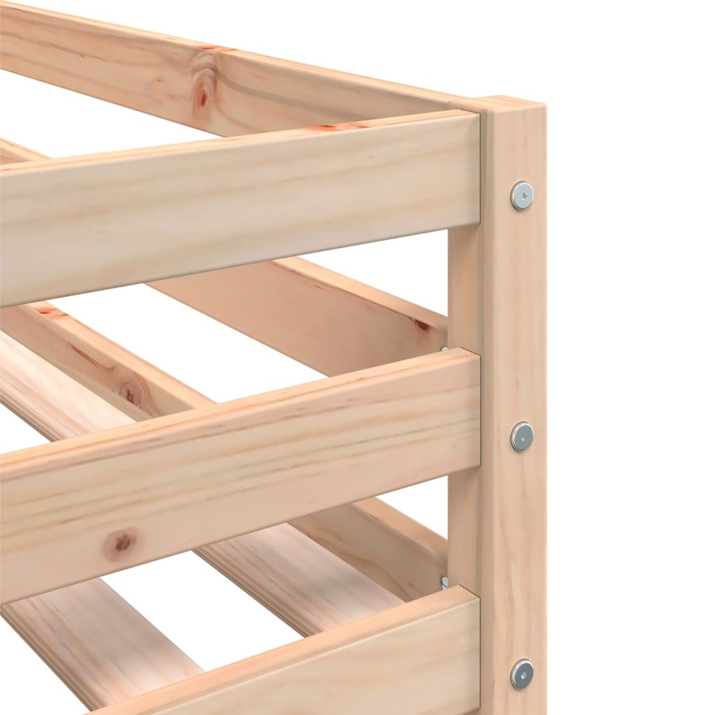 Bunk Bed without Mattress Pink 75x190 cm Small Single Solid Wood Pine