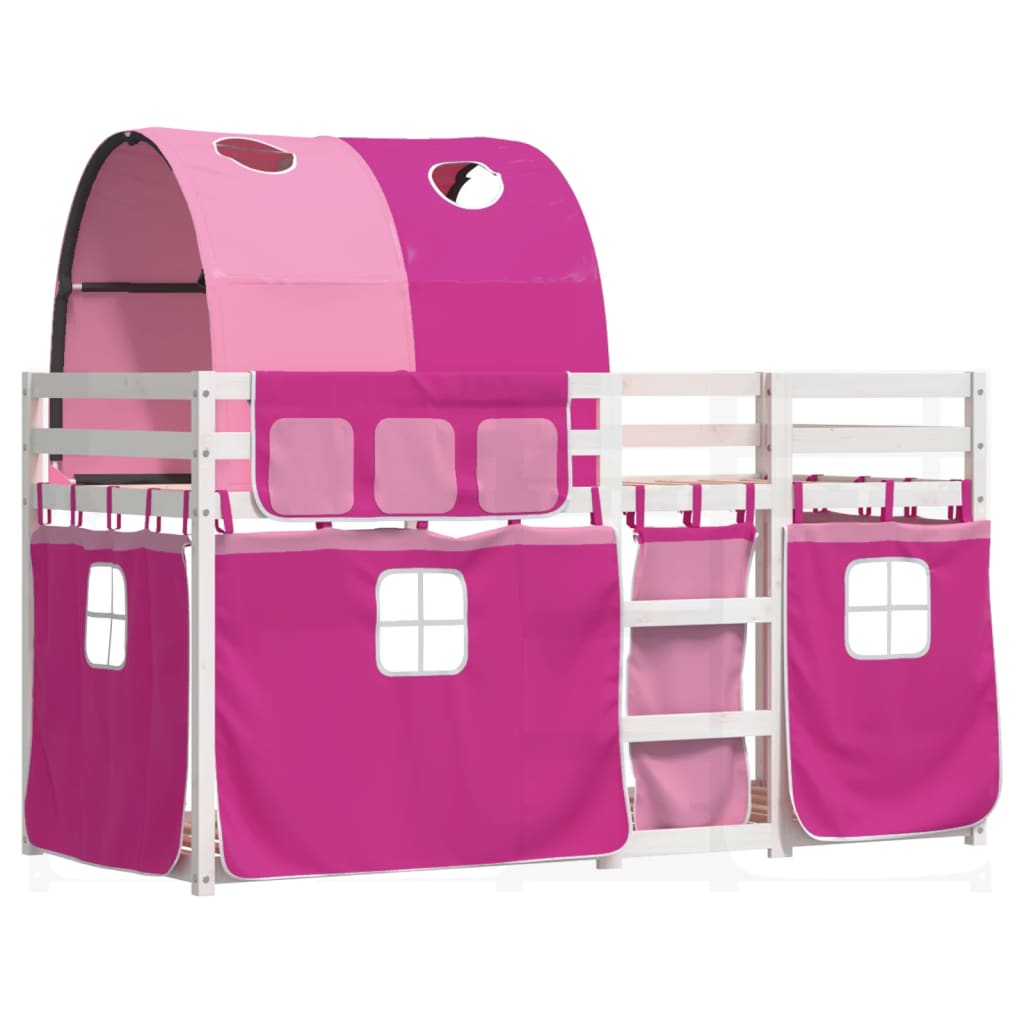 Bunk Bed without Mattress Pink 75x190 cm Small Single Solid Wood Pine