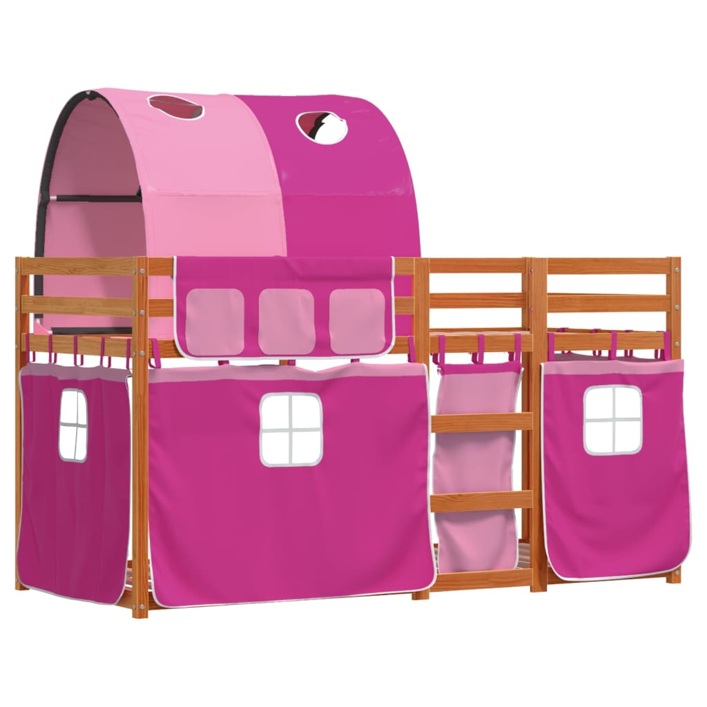 Bunk Bed without Mattress Pink 90x200 cm Solid Wood Pine