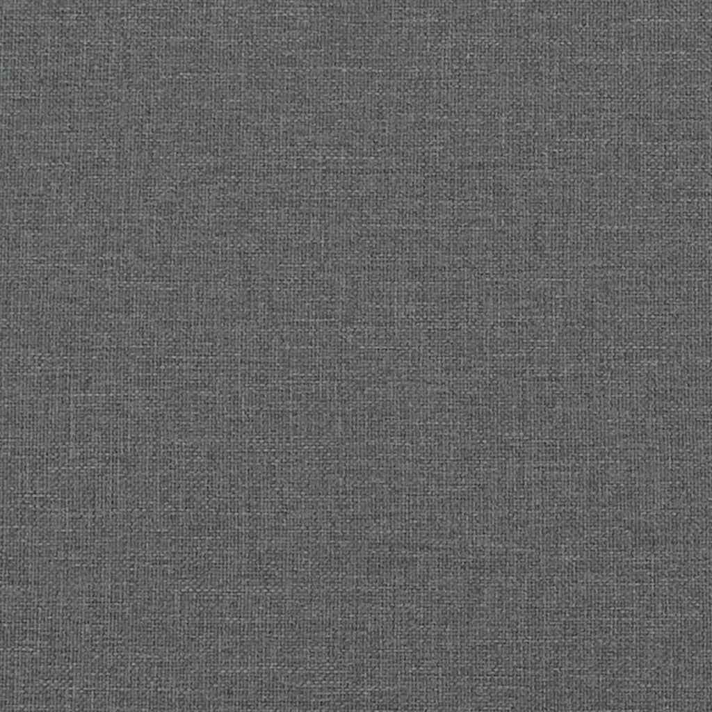 Bed Frame without Mattress Dark Grey Double Fabric