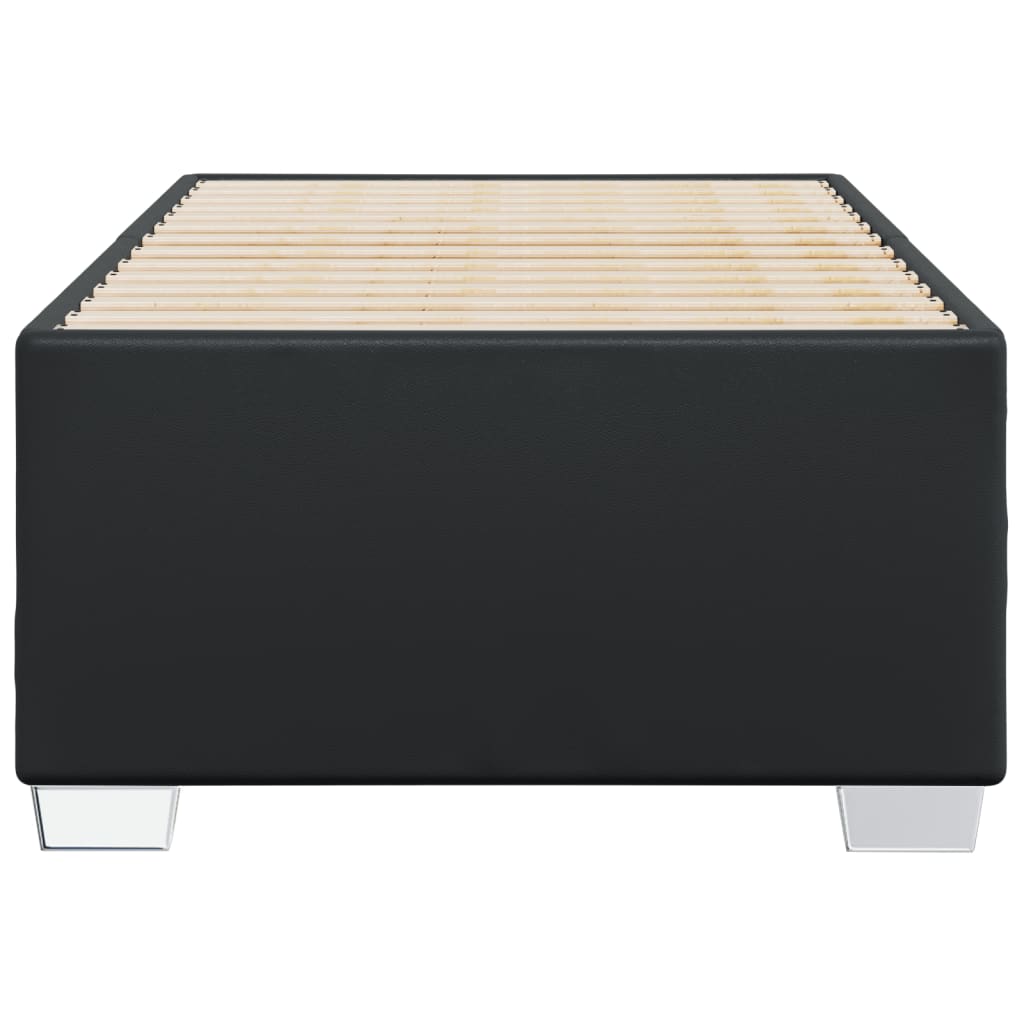 Bed Frame without Mattress Black 90x190 cm Single Faux Leather