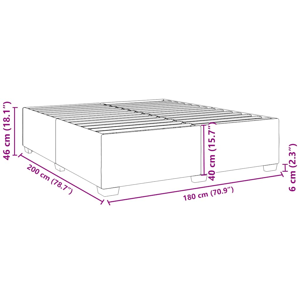 Bed Frame without Mattress Black Super King Faux Leather
