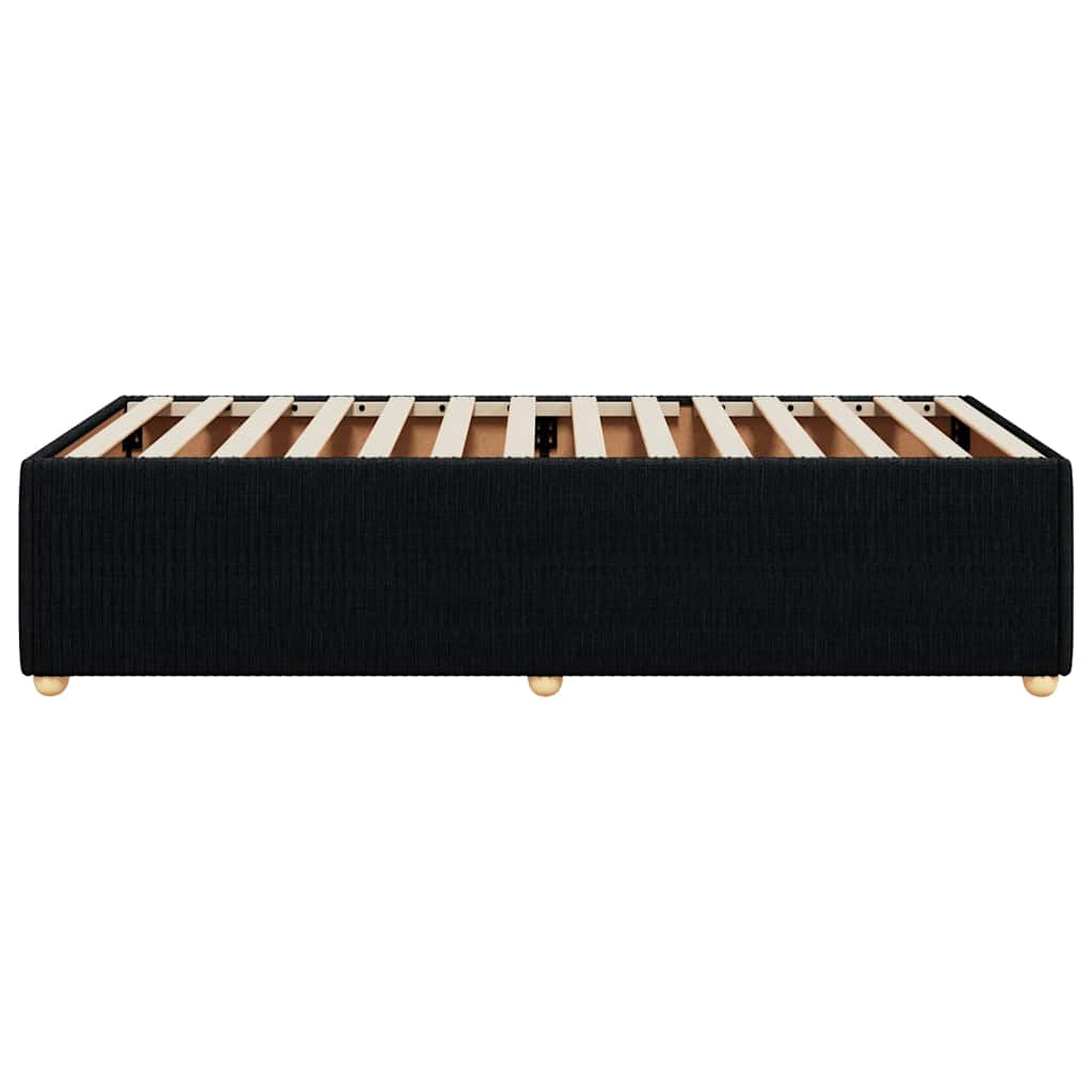 Bed Frame without Mattress Black Single Fabric
