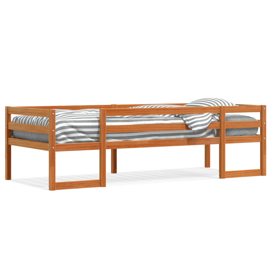 Kids' Bed Frame without Mattress Wax Brown 90x190 cm Single