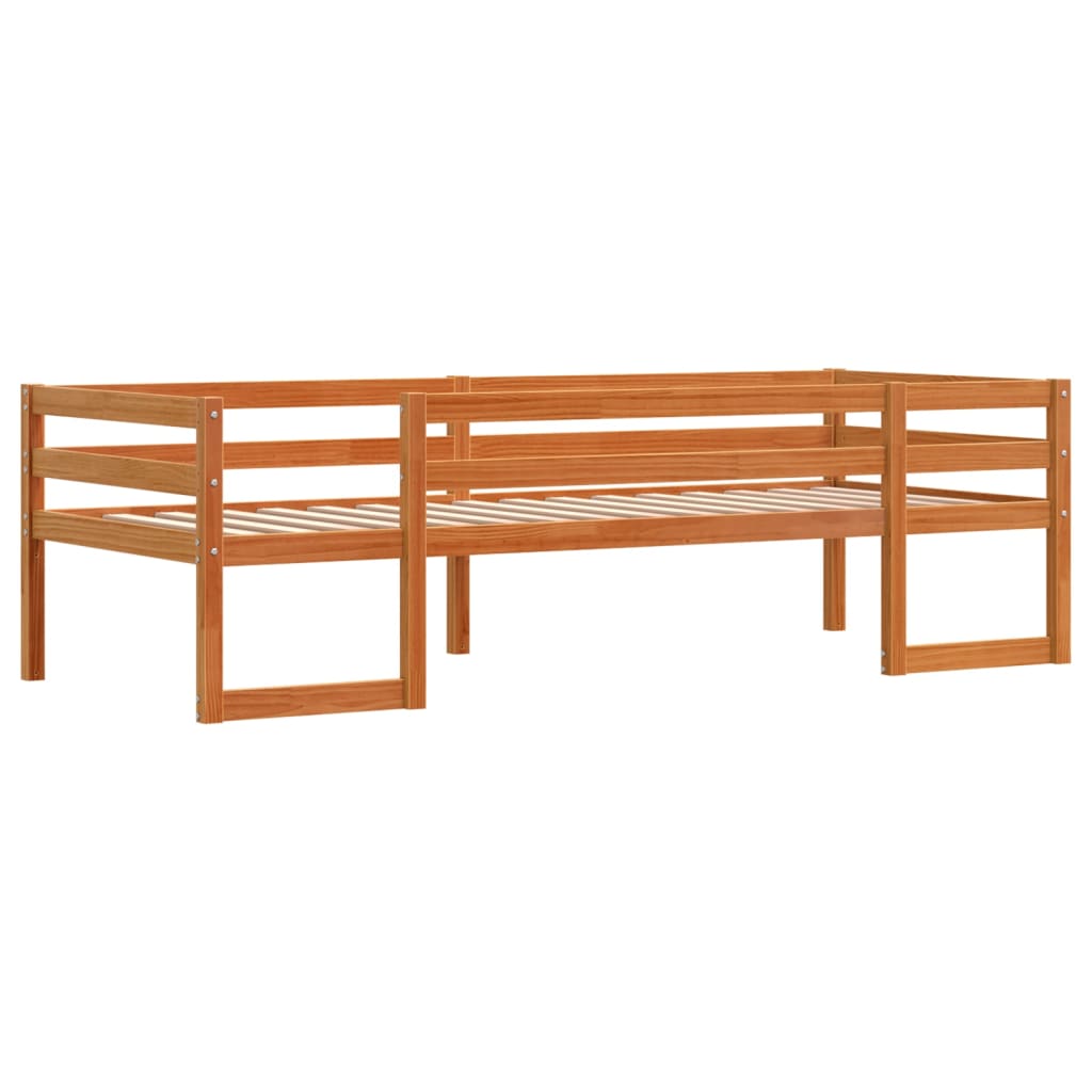 Kids' Bed Frame without Mattress Wax Brown 90x190 cm Single