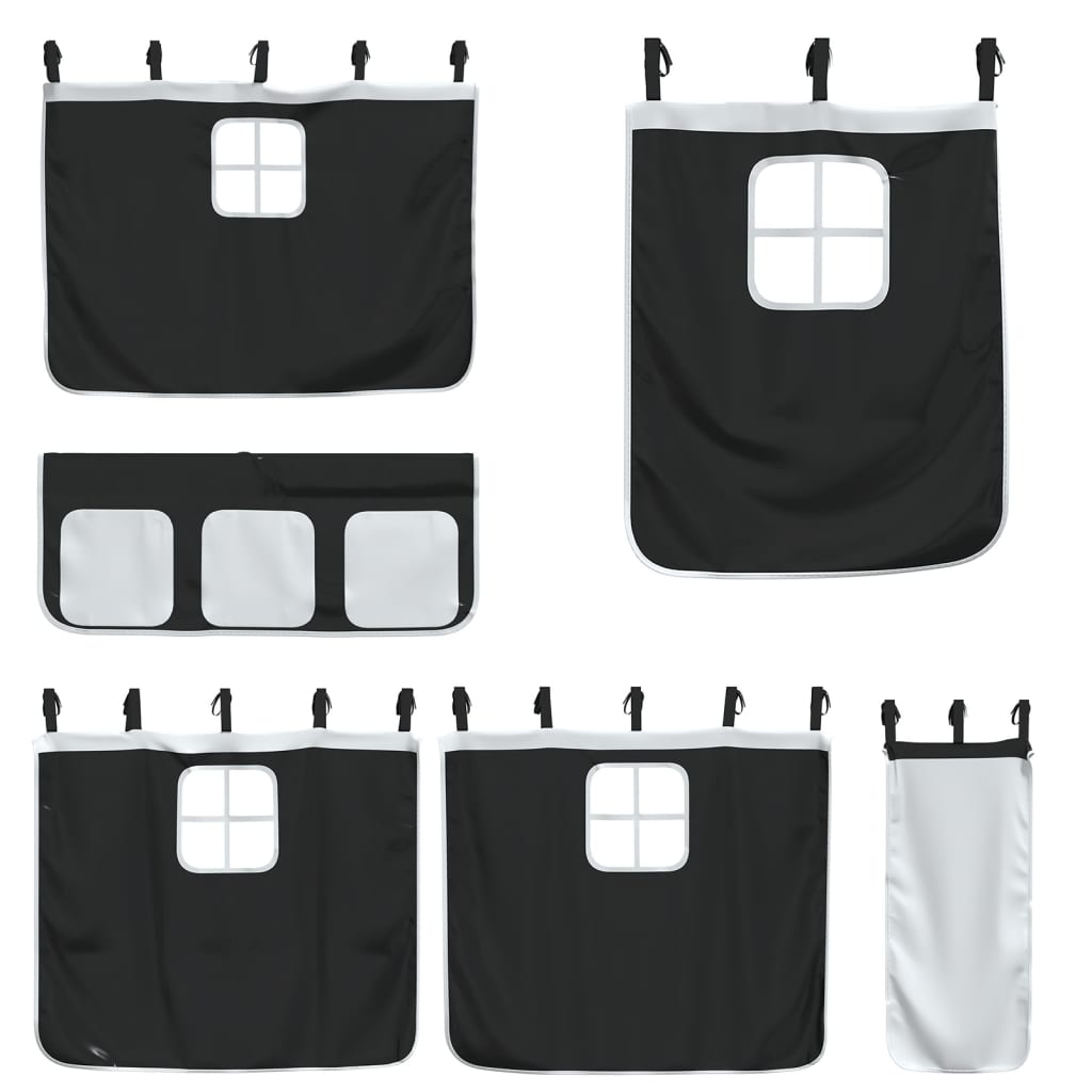 Bunk Bed without Mattress with Slide White and Black 80x200 cm