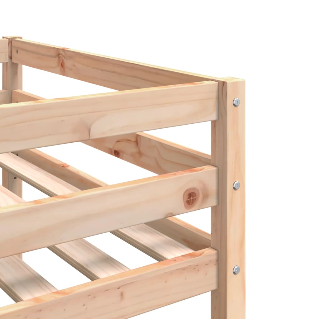 Triple Bunk Bed without Mattress 80x200 cm Solid Wood Pine