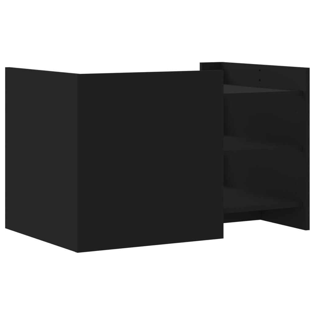 Coffee Table Black 80x50x50 cm Engineered Wood