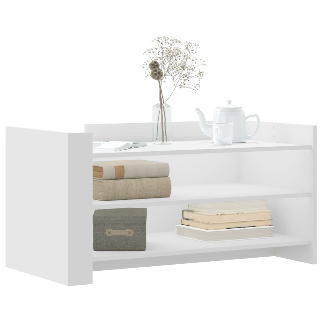 Modern Wooden Living Room Coffee Table With Open Storage Shelves Wood Tables