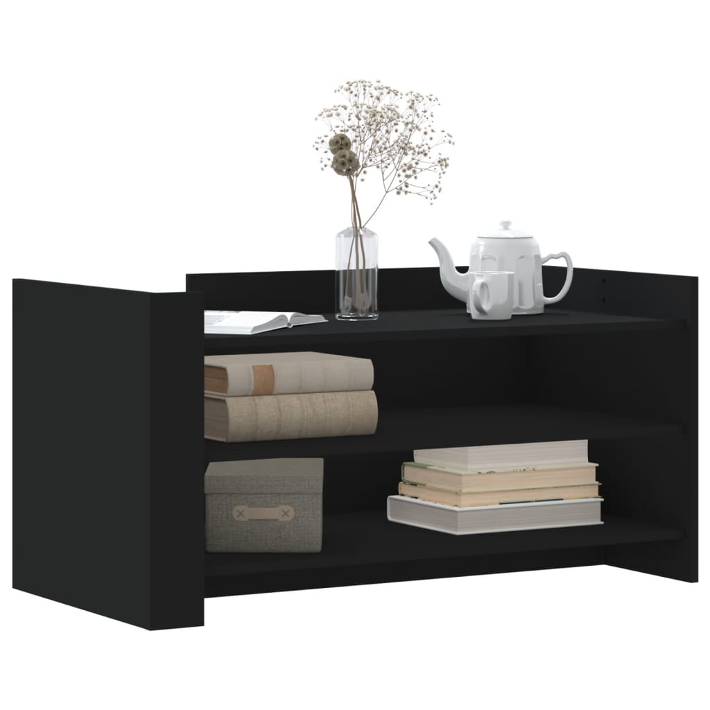 Modern Wooden Living Room Coffee Table With Open Storage Shelves Wood Tables