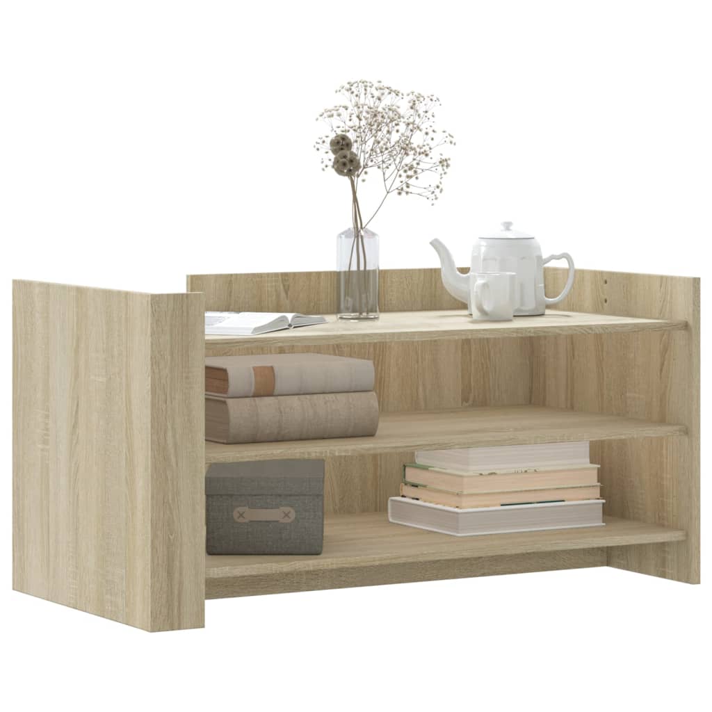 Modern Wooden Living Room Coffee Table With Open Storage Shelves Wood Tables
