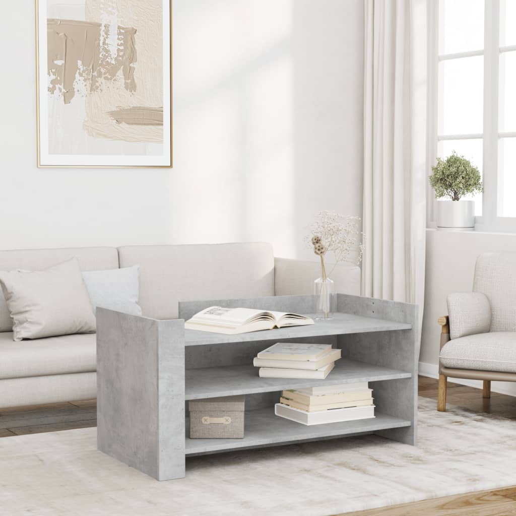 Modern Wooden Living Room Coffee Table With Open Storage Shelves Wood Tables