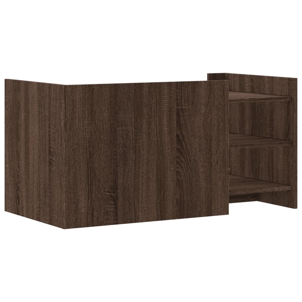 Modern Wooden Living Room Coffee Table With Open Storage Shelves Wood Tables