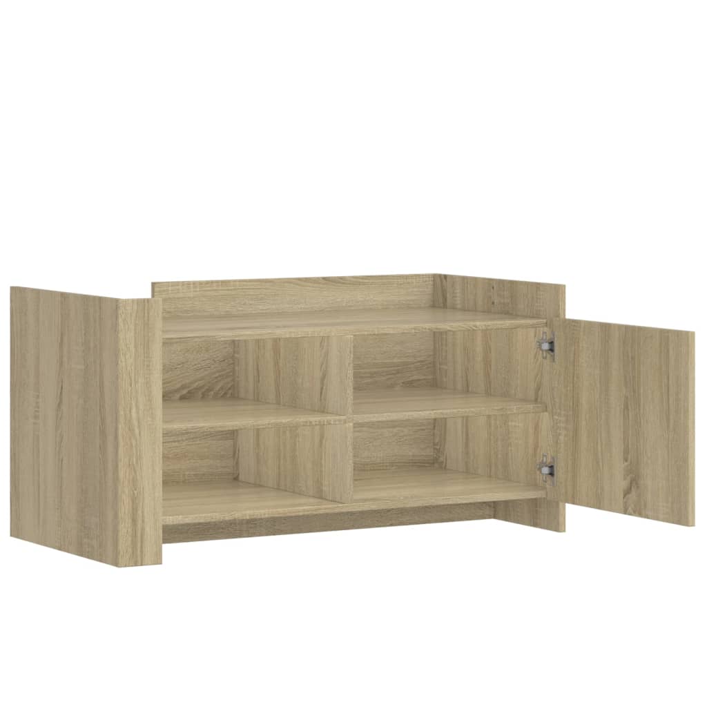 Modern Wooden Living Room Coffee Table With Door & Open Storage Shelves Wood
