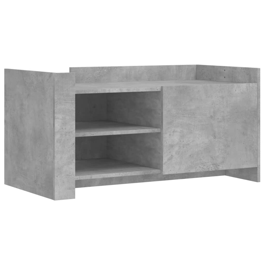 Modern Wooden Living Room Coffee Table With Door & Open Storage Shelves Wood