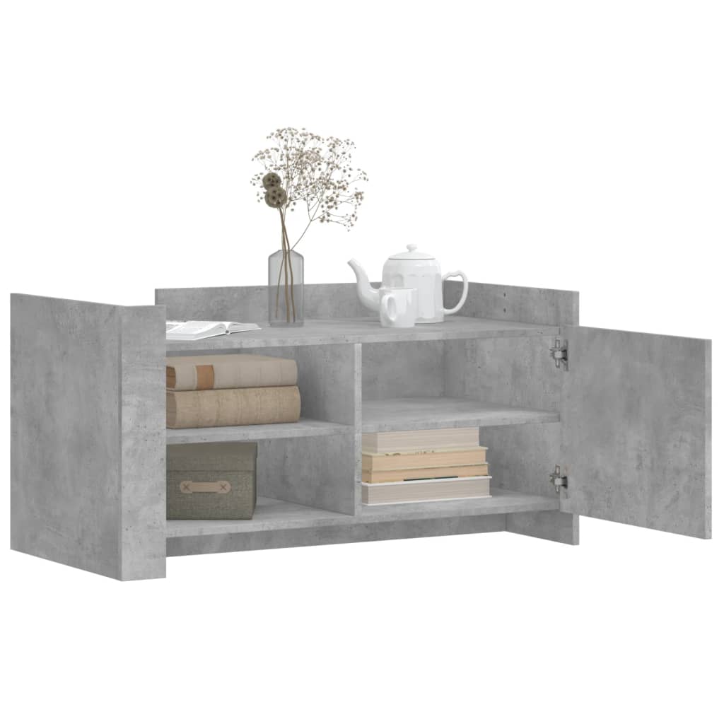 Modern Wooden Living Room Coffee Table With Door & Open Storage Shelves Wood