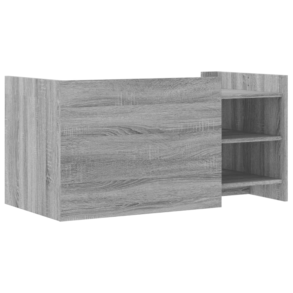 Modern Wooden Living Room Coffee Table With Door & Open Storage Shelves Wood