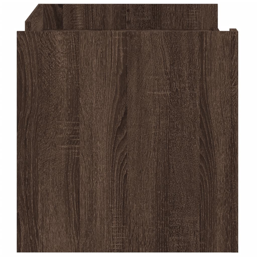 Modern Wooden Living Room Coffee Table With Door & Open Storage Shelves Wood