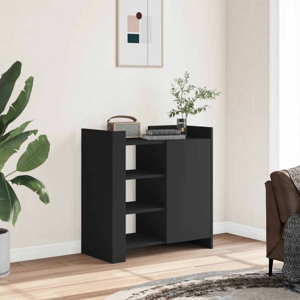 Sideboard Black 73.5x35x75 cm Engineered Wood