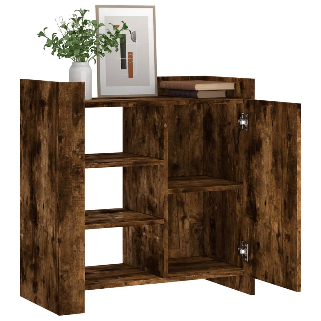 Sideboard Smoked Oak 73.5x35x75 cm Engineered Wood