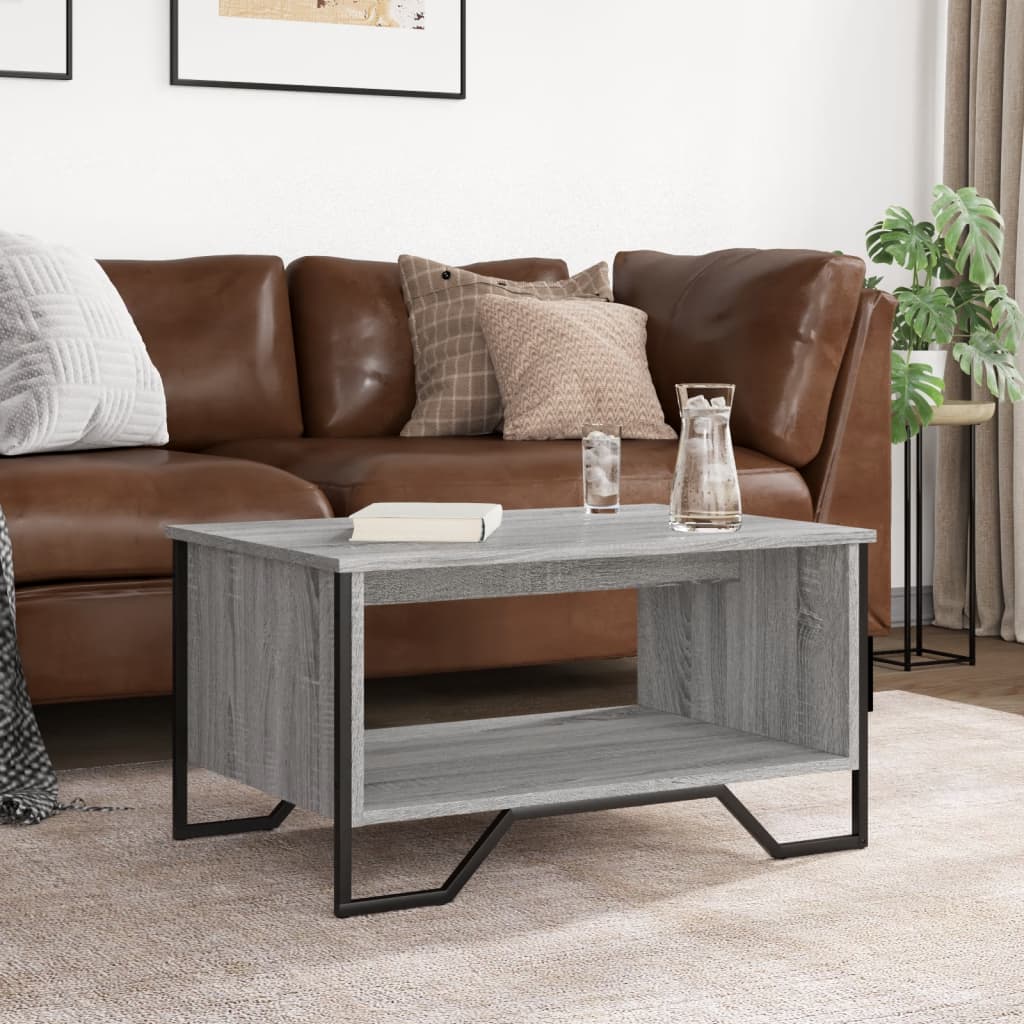 Coffee Table Grey Sonoma 75x51x40 cm Engineered Wood