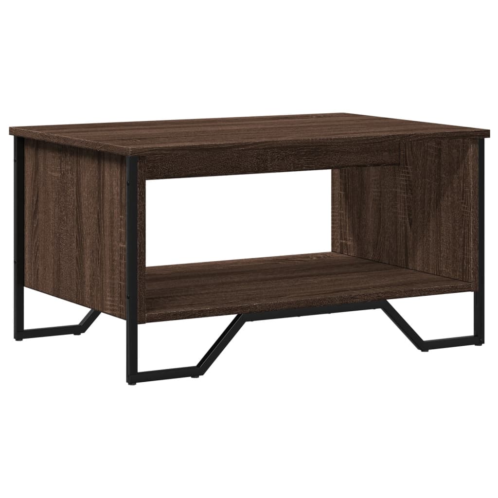 Coffee Table Brown Oak 75x51x40 cm Engineered Wood