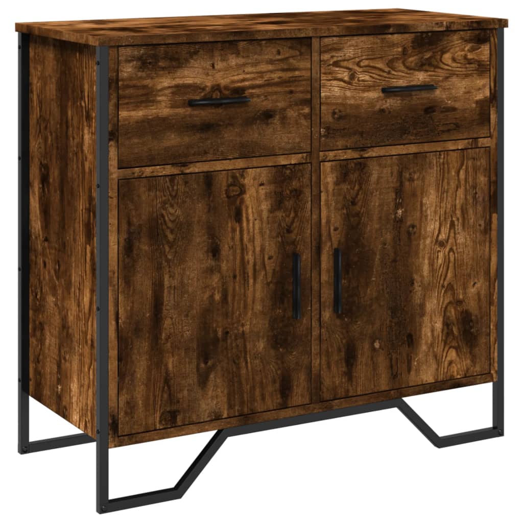 Sideboard Smoked Oak 79.5x35.5x74.5 cm Engineered Wood