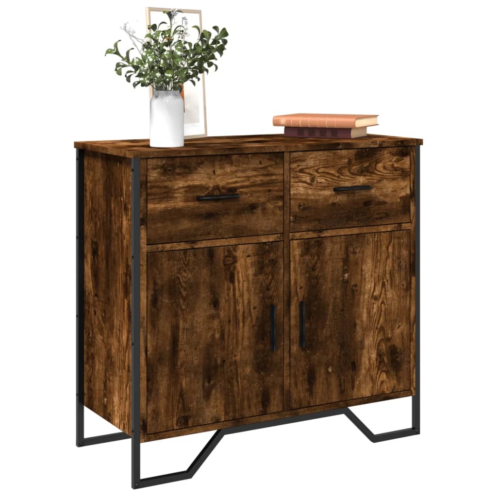 Sideboard Smoked Oak 79.5x35.5x74.5 cm Engineered Wood