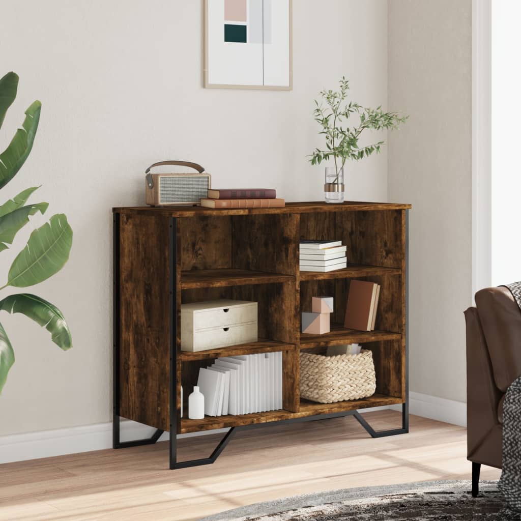 Sideboard Smoked Oak 91x35.5x74.5 cm Engineered Wood