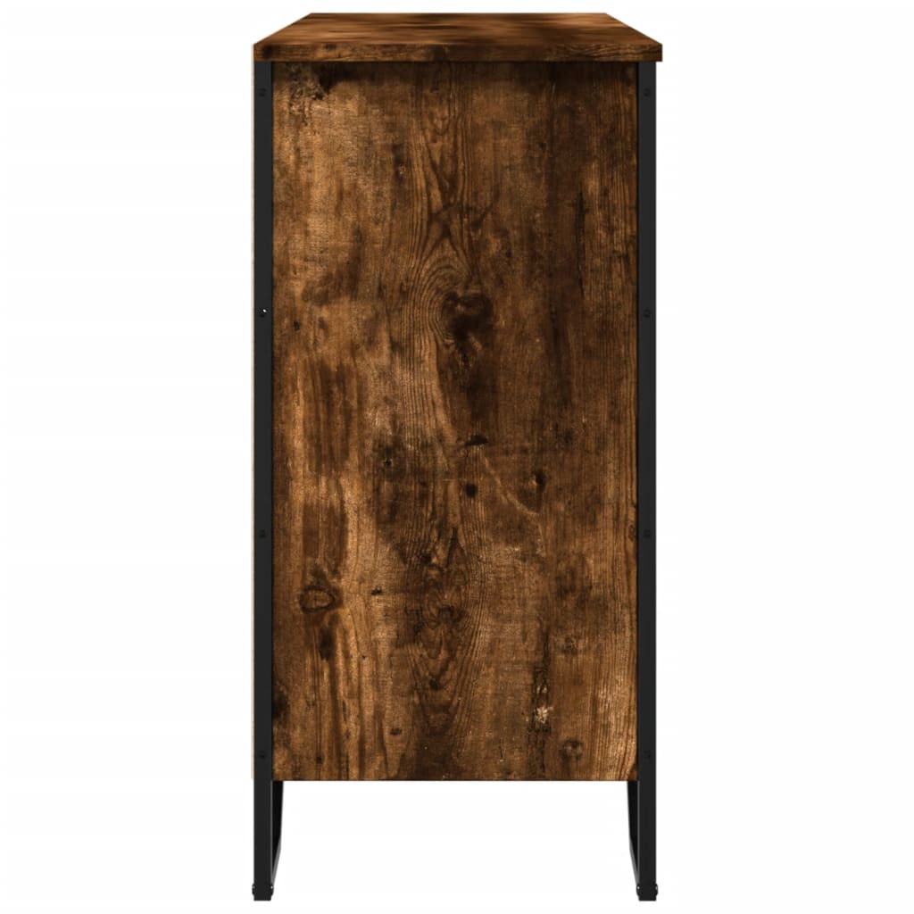 Sideboard Smoked Oak 101x35.5x74.5 cm Engineered Wood