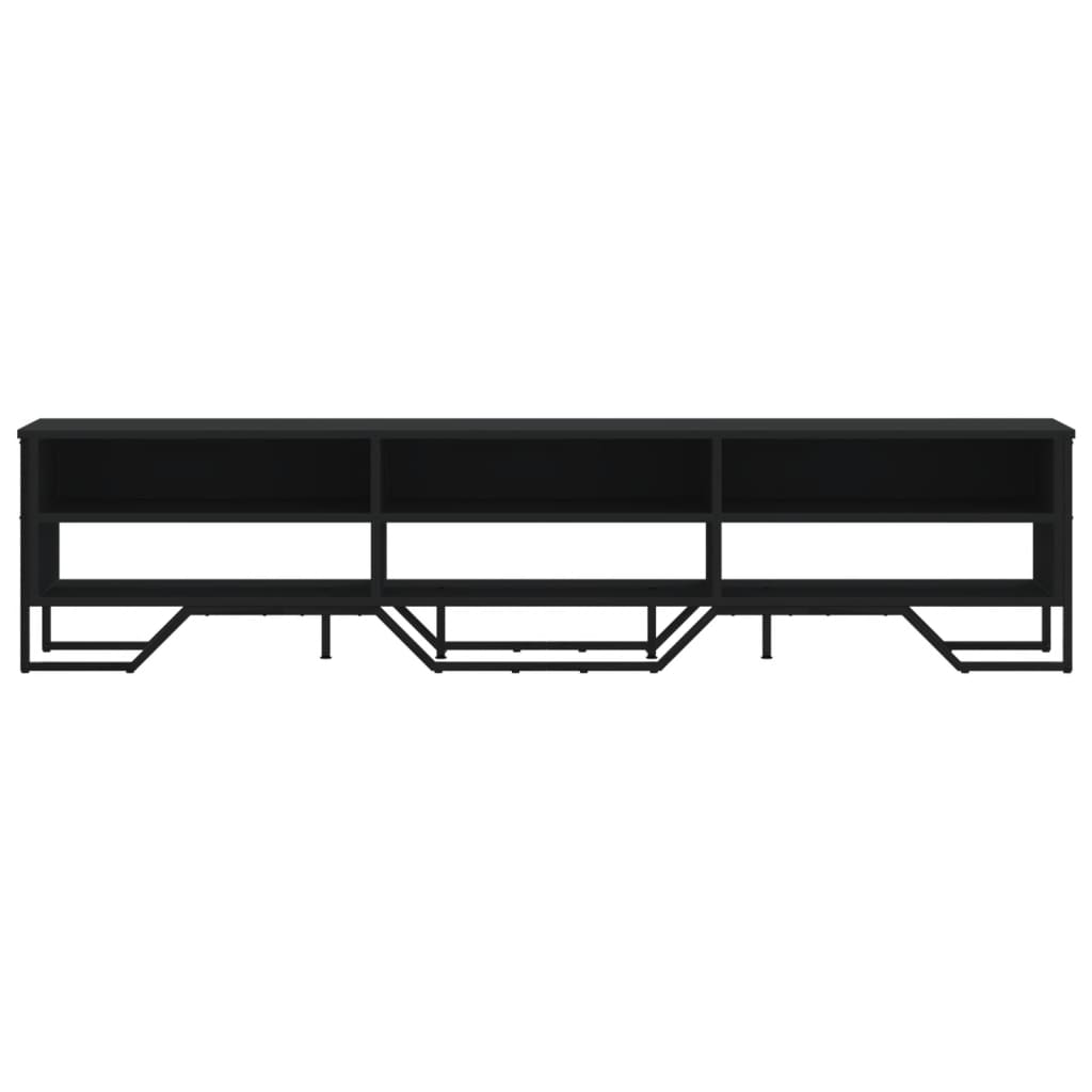 Industrial Wooden TV Tele Stand Unit Cabinet With Open Storage Compartments Wood