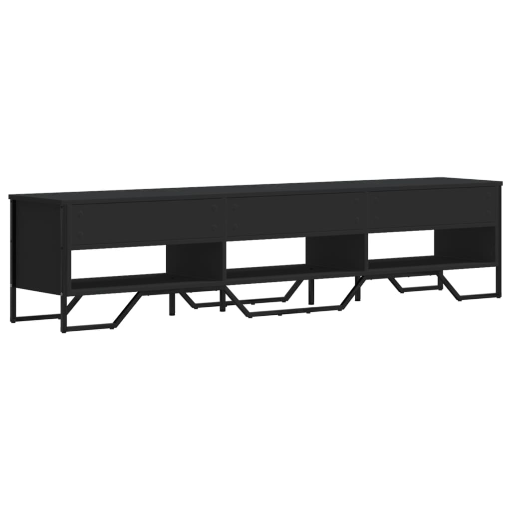 Industrial Wooden TV Tele Stand Unit Cabinet With Open Storage Compartments Wood
