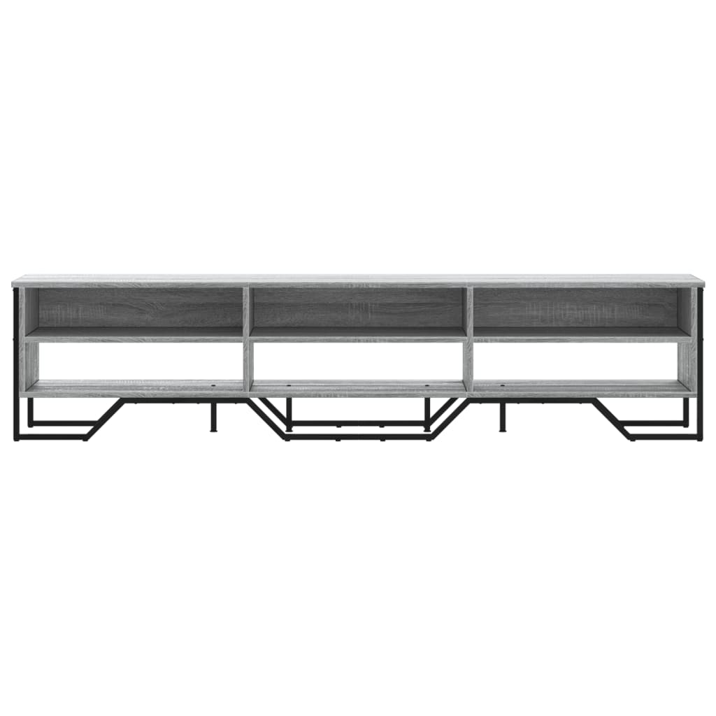 Industrial Wooden TV Tele Stand Unit Cabinet With Open Storage Compartments Wood