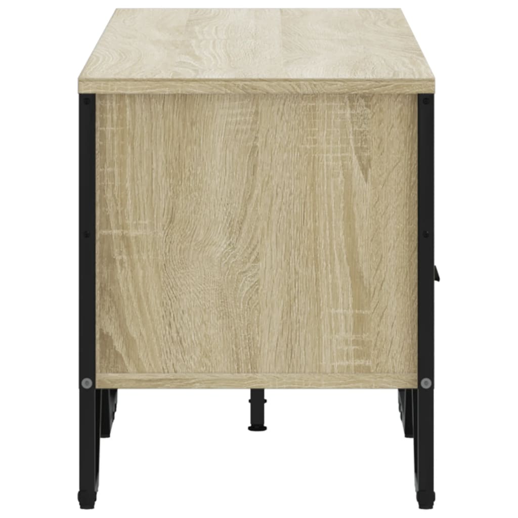 Industrial Rustic Wooden TV Stand Unit Cabinet With Drawers & Open Storage