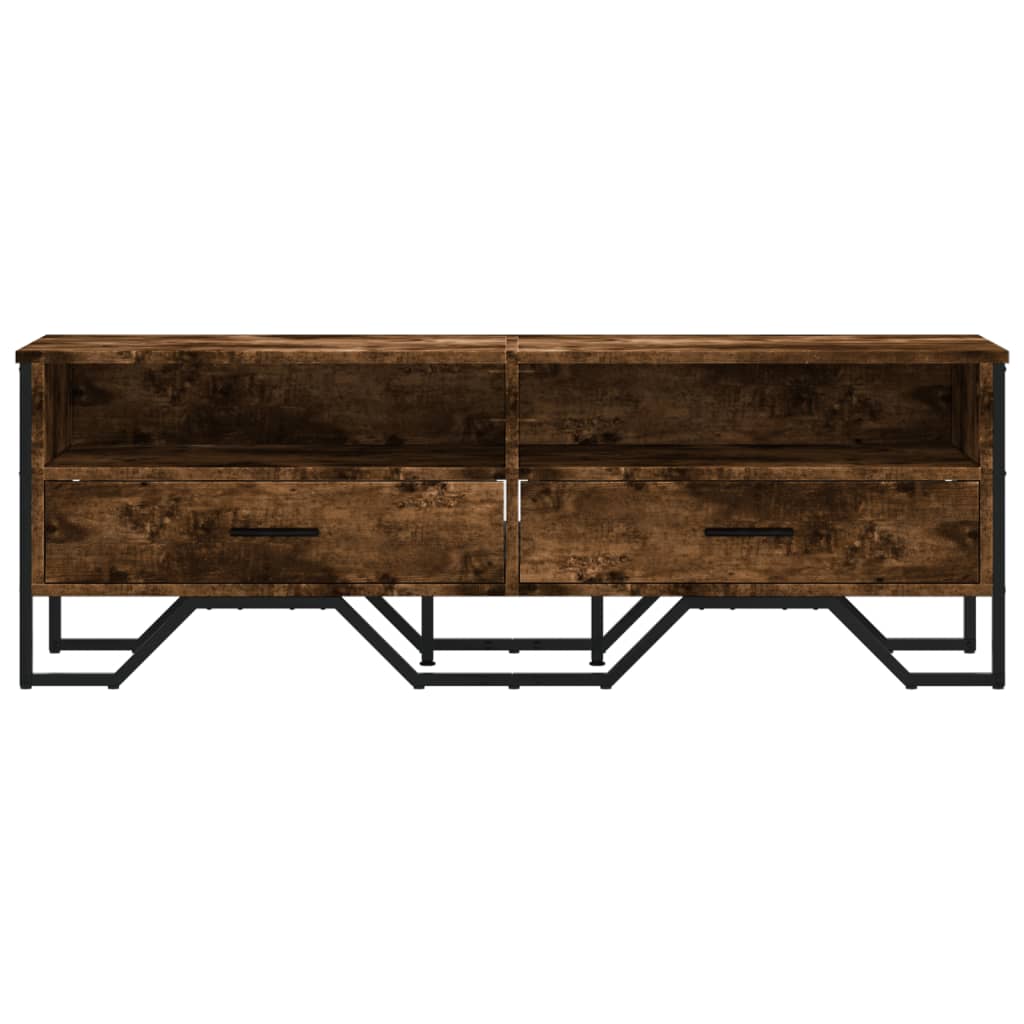 Industrial Rustic Wooden TV Stand Unit Cabinet With Drawers & Open Storage