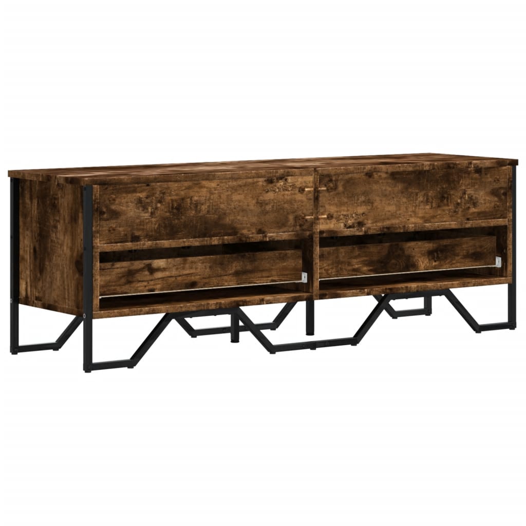 Industrial Rustic Wooden TV Stand Unit Cabinet With Drawers & Open Storage