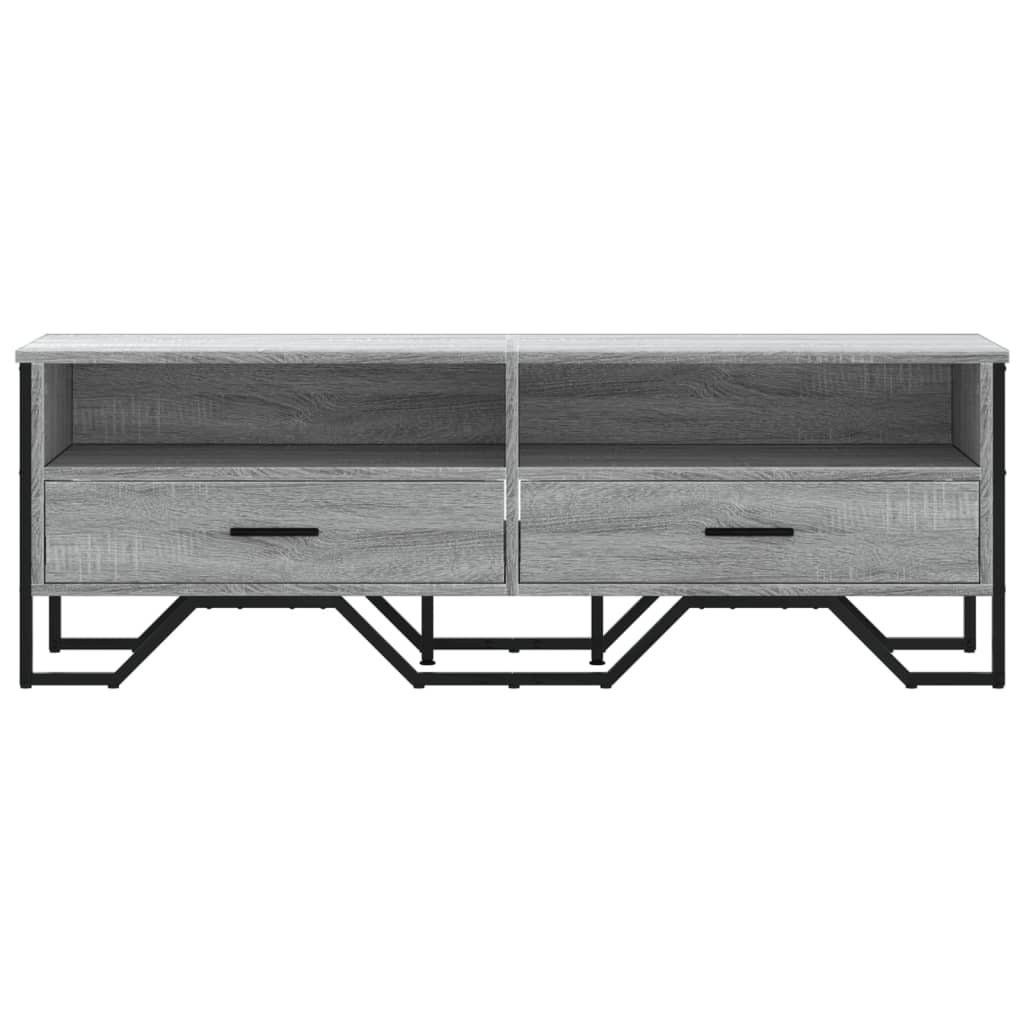 Industrial Rustic Wooden TV Stand Unit Cabinet With Drawers & Open Storage