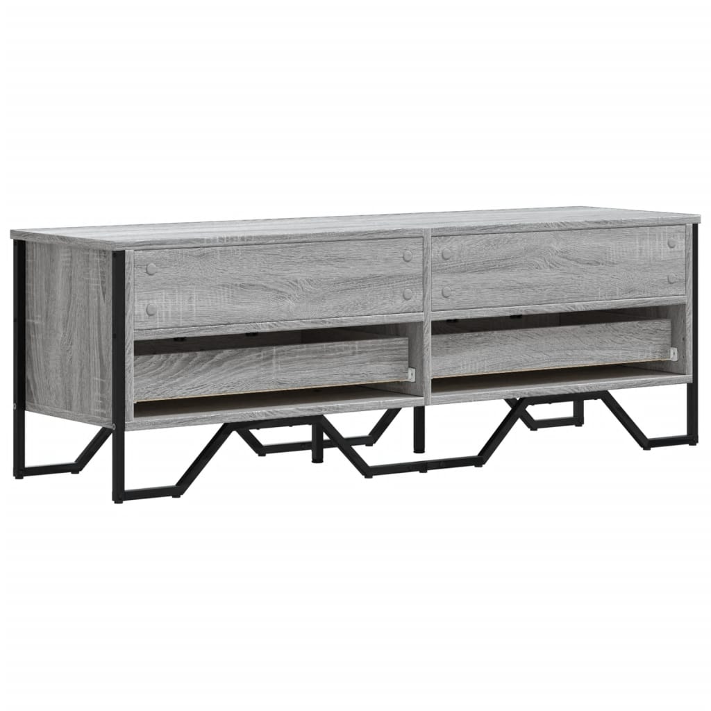 Industrial Rustic Wooden TV Stand Unit Cabinet With Drawers & Open Storage