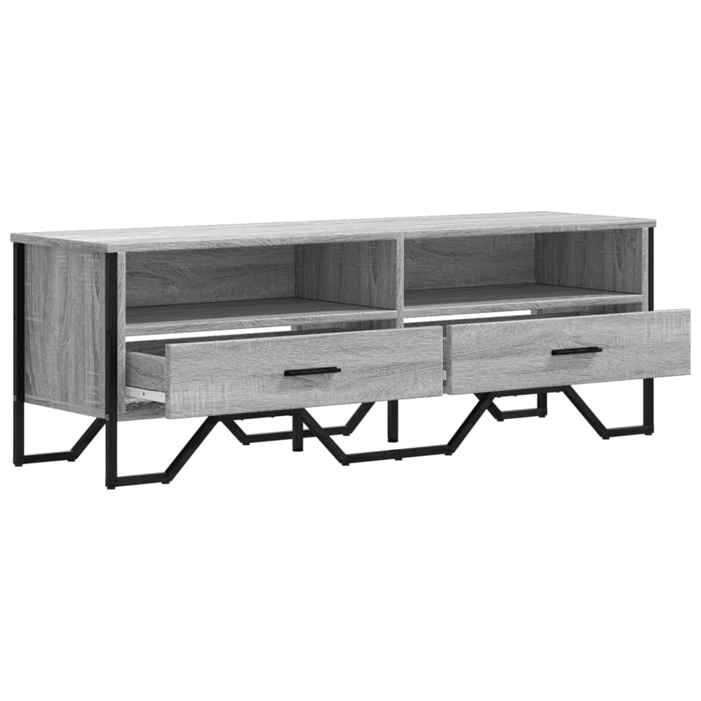 Industrial Rustic Wooden TV Stand Unit Cabinet With Drawers & Open Storage