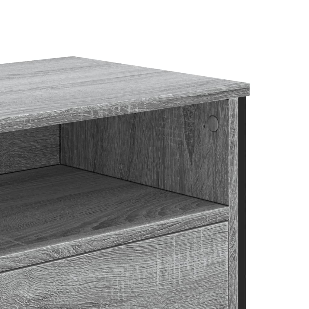 Industrial Rustic Wooden TV Stand Unit Cabinet With Drawers & Open Storage
