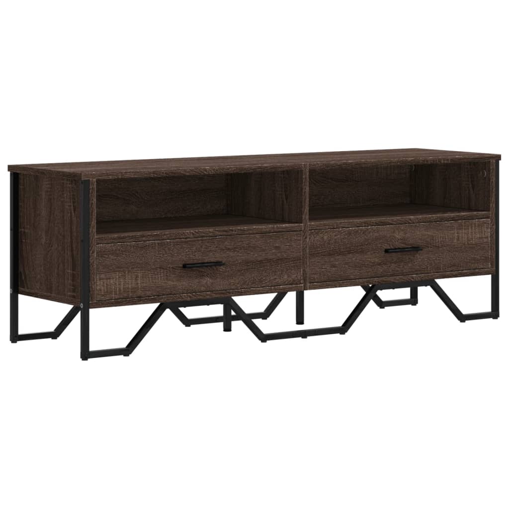Industrial Rustic Wooden TV Stand Unit Cabinet With Drawers & Open Storage
