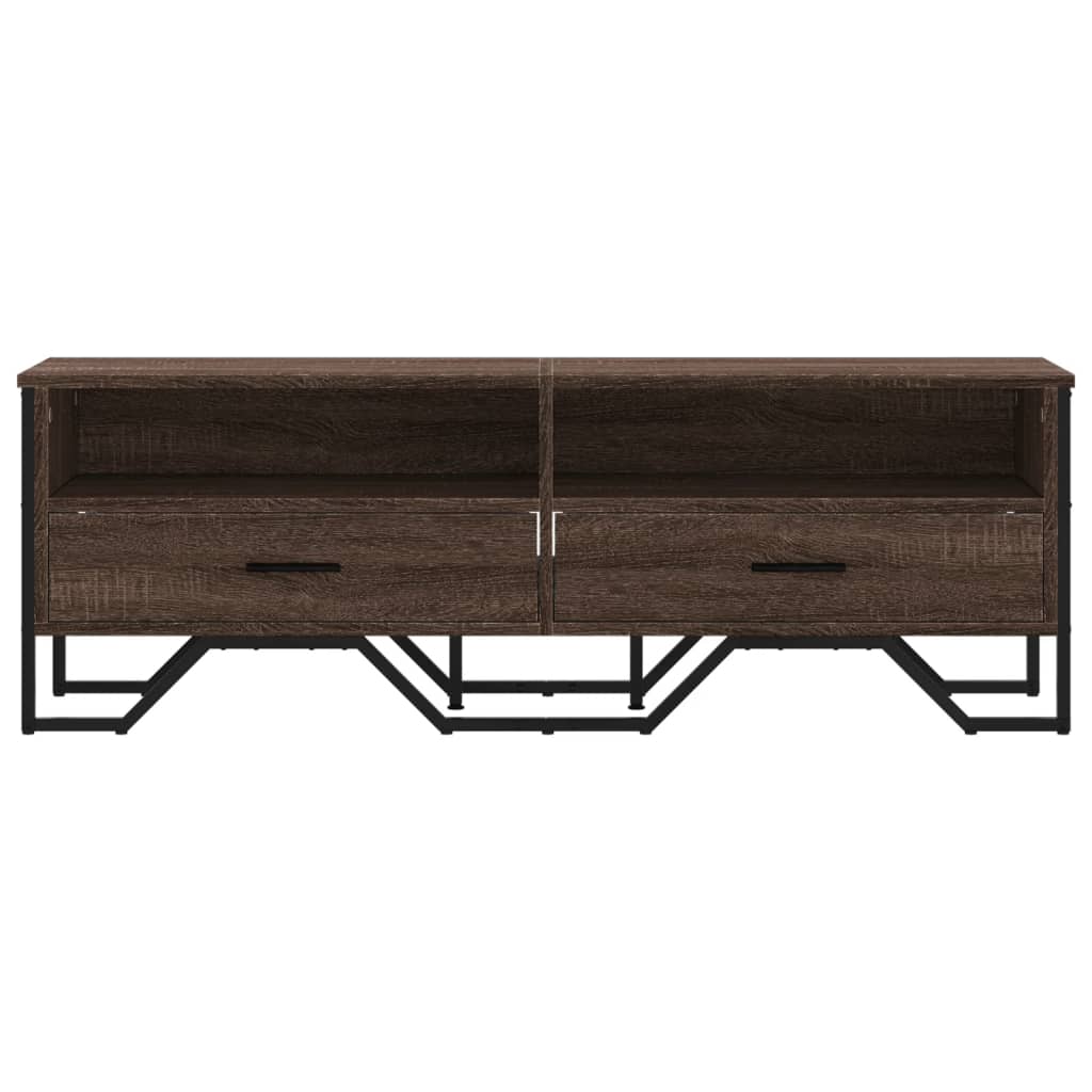 Industrial Rustic Wooden TV Stand Unit Cabinet With Drawers & Open Storage