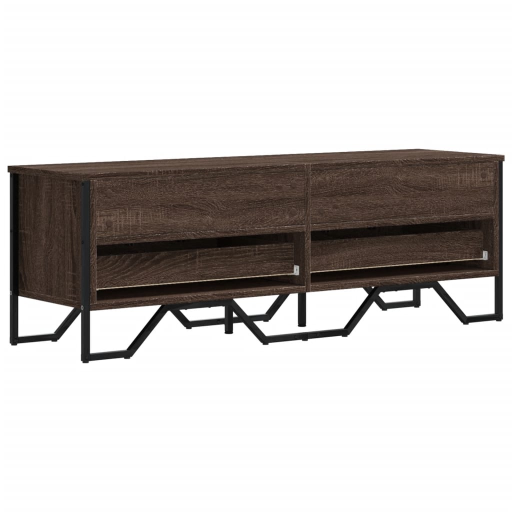 Industrial Rustic Wooden TV Stand Unit Cabinet With Drawers & Open Storage