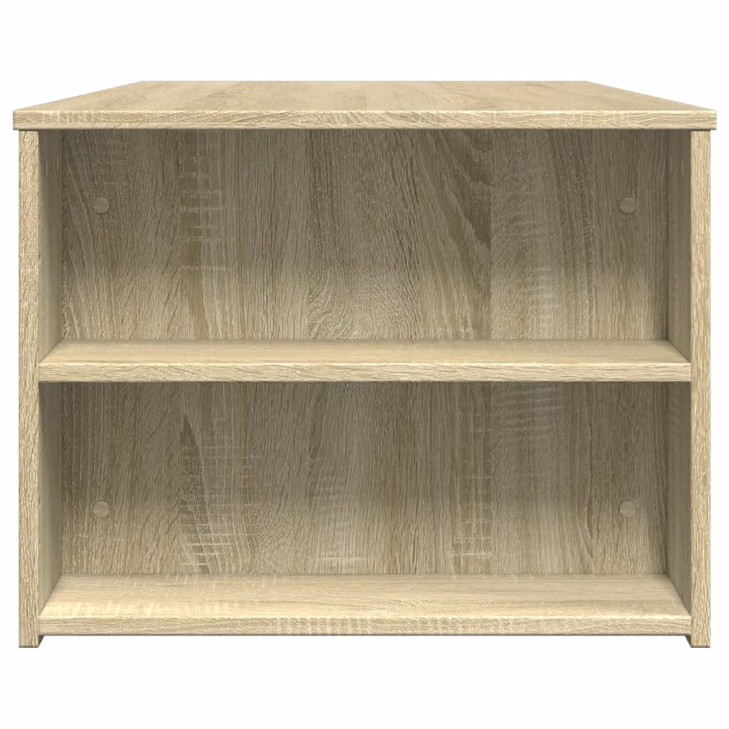 Modern Wooden Living Room Coffee Table With Open Storage Shelves Wood Tables