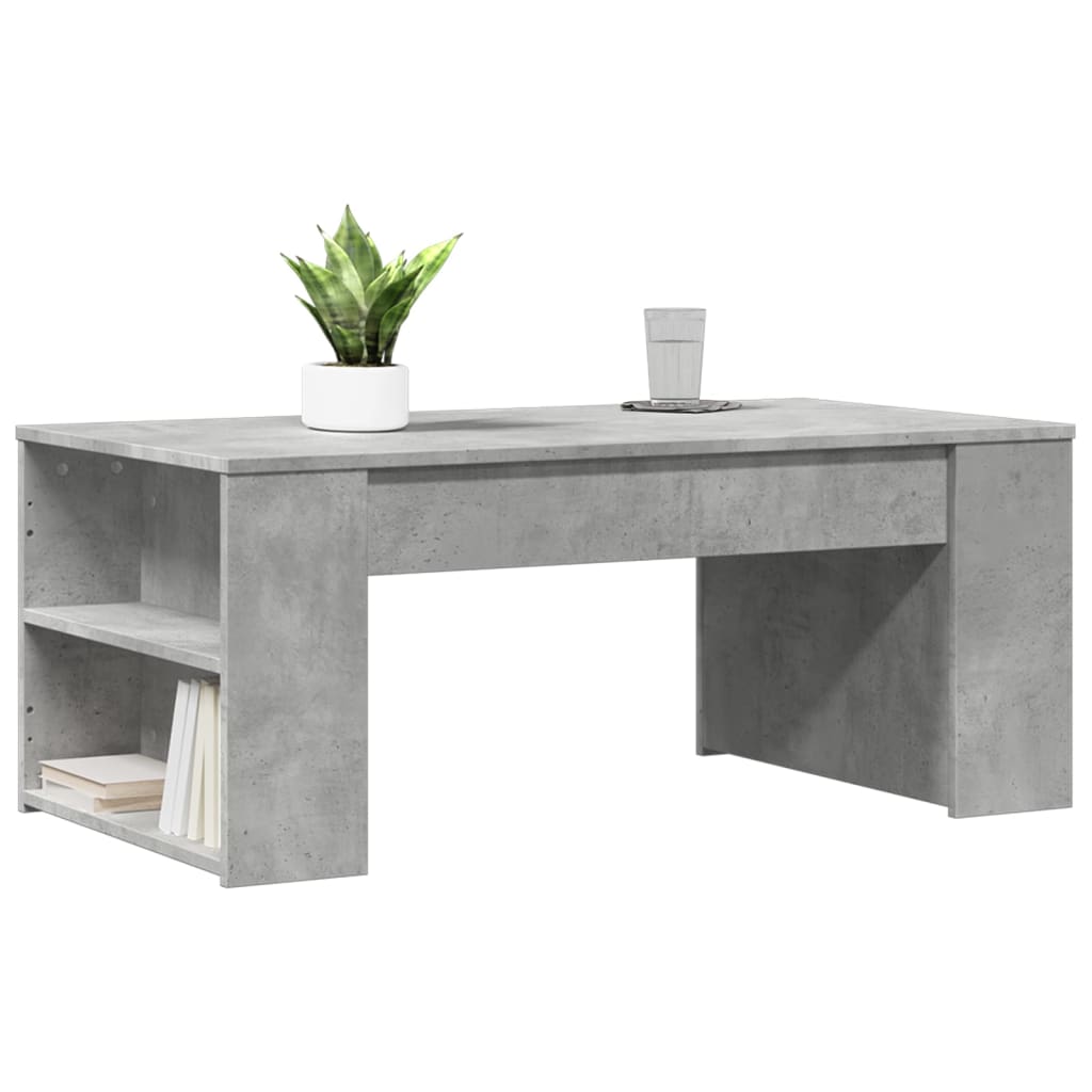 Modern Wooden Living Room Coffee Table With Open Storage Shelves Wood Tables